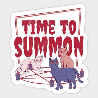 Feline Summoners Unite: Time to Summon Some Fun! Sticker